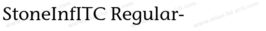 StoneInfITC Regular字体转换